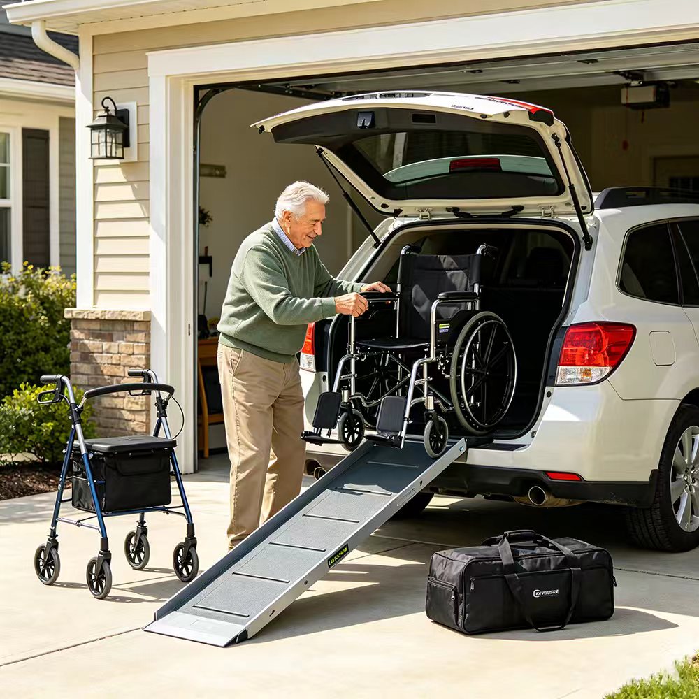 Vehicle and Travel Aids - Car seat cushions, wheelchair ramps, vehicle hand controls, transfer boards for seniors